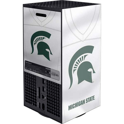 Michigan State University White Jersey XBox Series X Digital Edition Console Skin